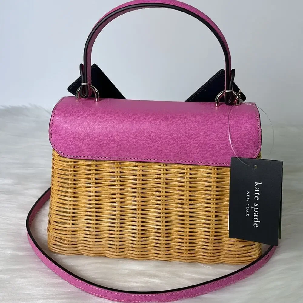 NWT Kate Spade Tee Time Wicker 3D Windmill Top-handle Bag - Picture 5 of 12